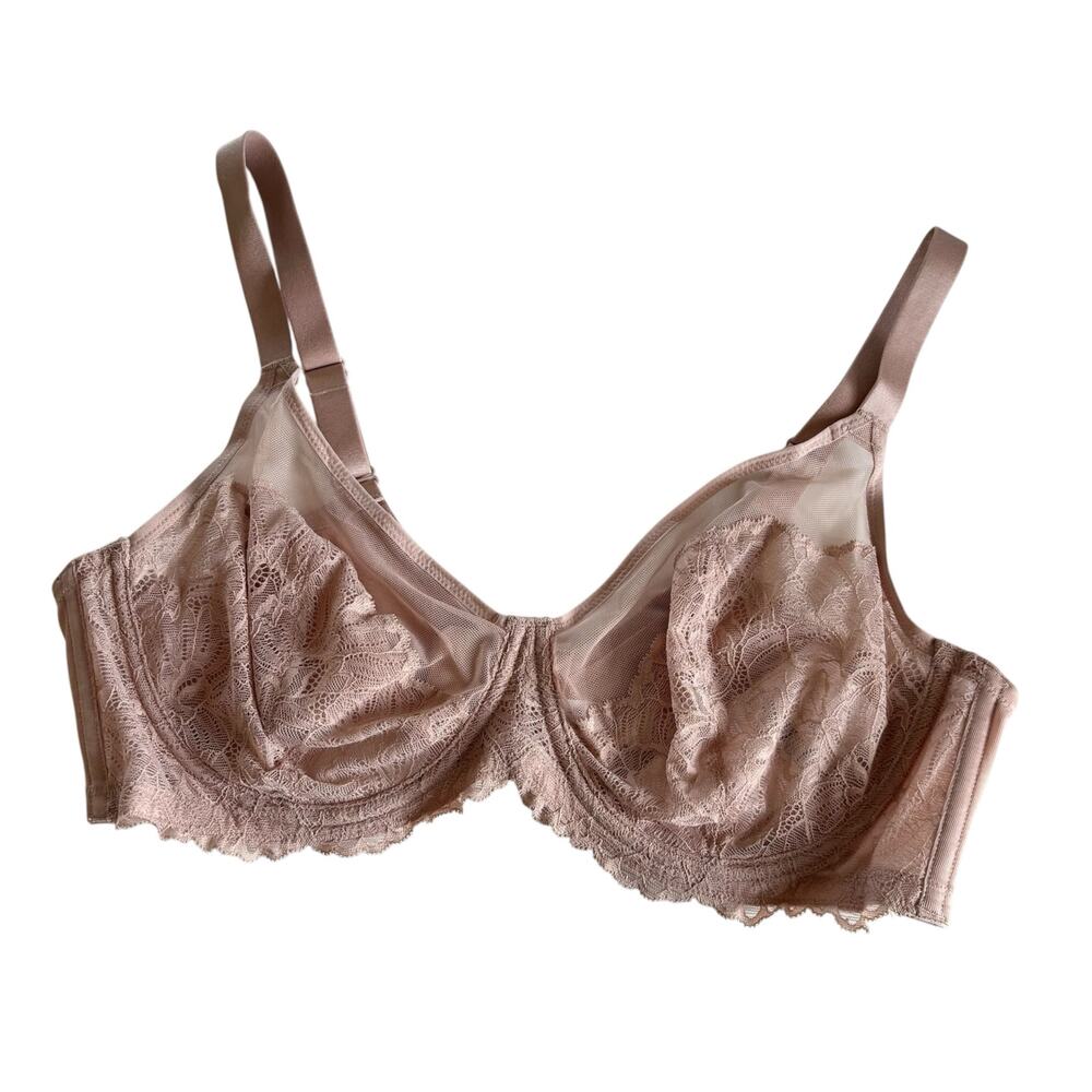 HSIA Enchante Dark Pink Lace Mesh Underwire Bra Women’s Size 40C NWT Lingerie
